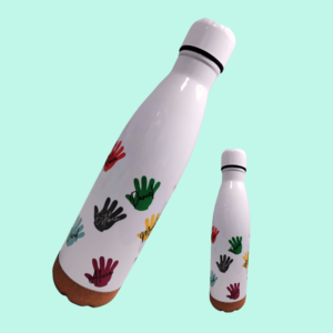 Botella aluminio manitas con nombres